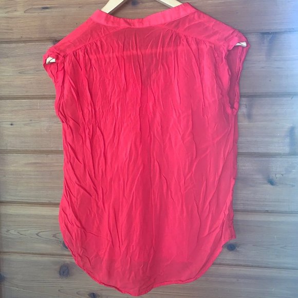 Red Sheer Blouse Small - Picture 4 of 5